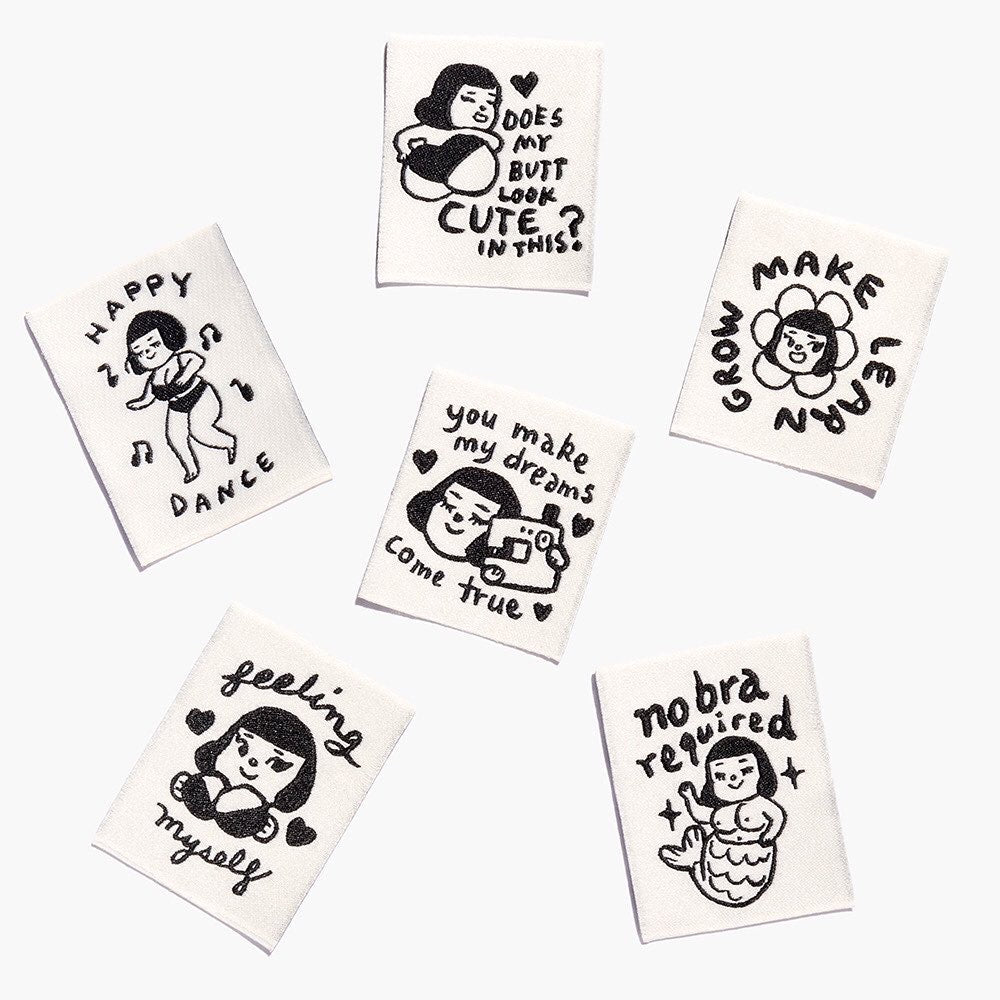 'Feeling Yourself' - pack of 6 woven labels