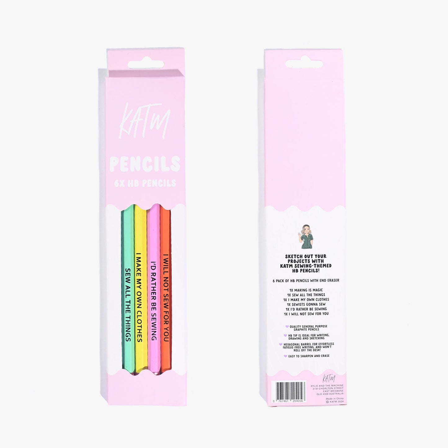 Sewing Themed Pencils | Pack of 6 HB Pencils