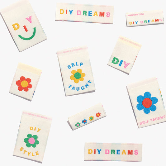 'DIY Dreams' woven labels 10 pack