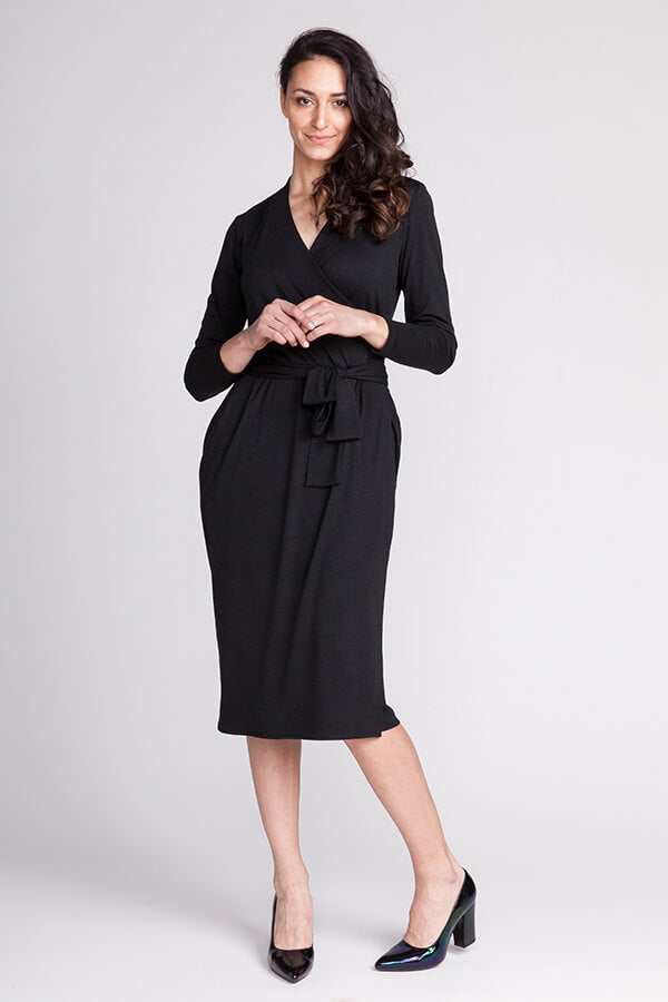 Olivia jersey wrap dress